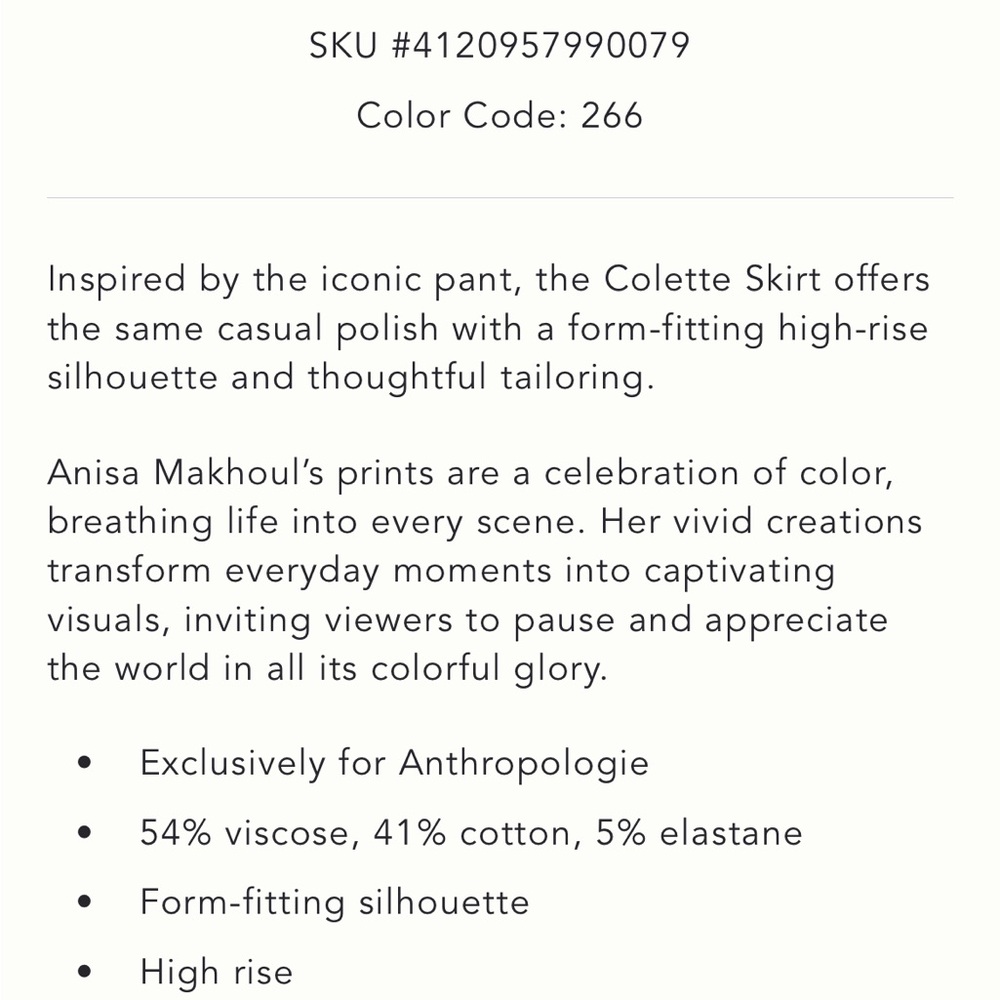 Anthropologie Anisa Makhoul Colette Mini Skirt by Maeve with pockets - Picture 5 of 5